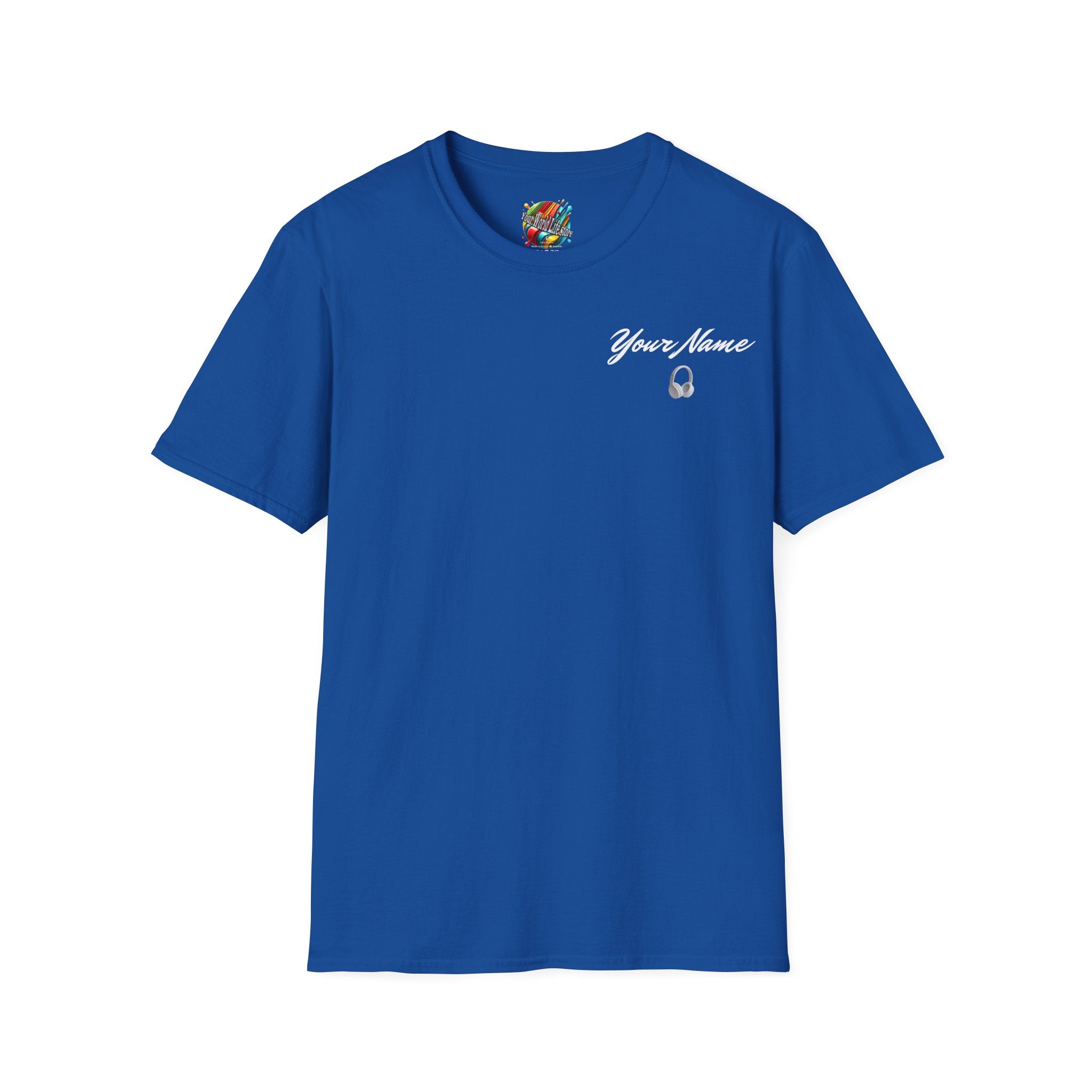"DJ VAMP" 🎧Personalized Logo Tee – Bold, Loud, and Made to Move - QR